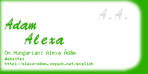 adam alexa business card